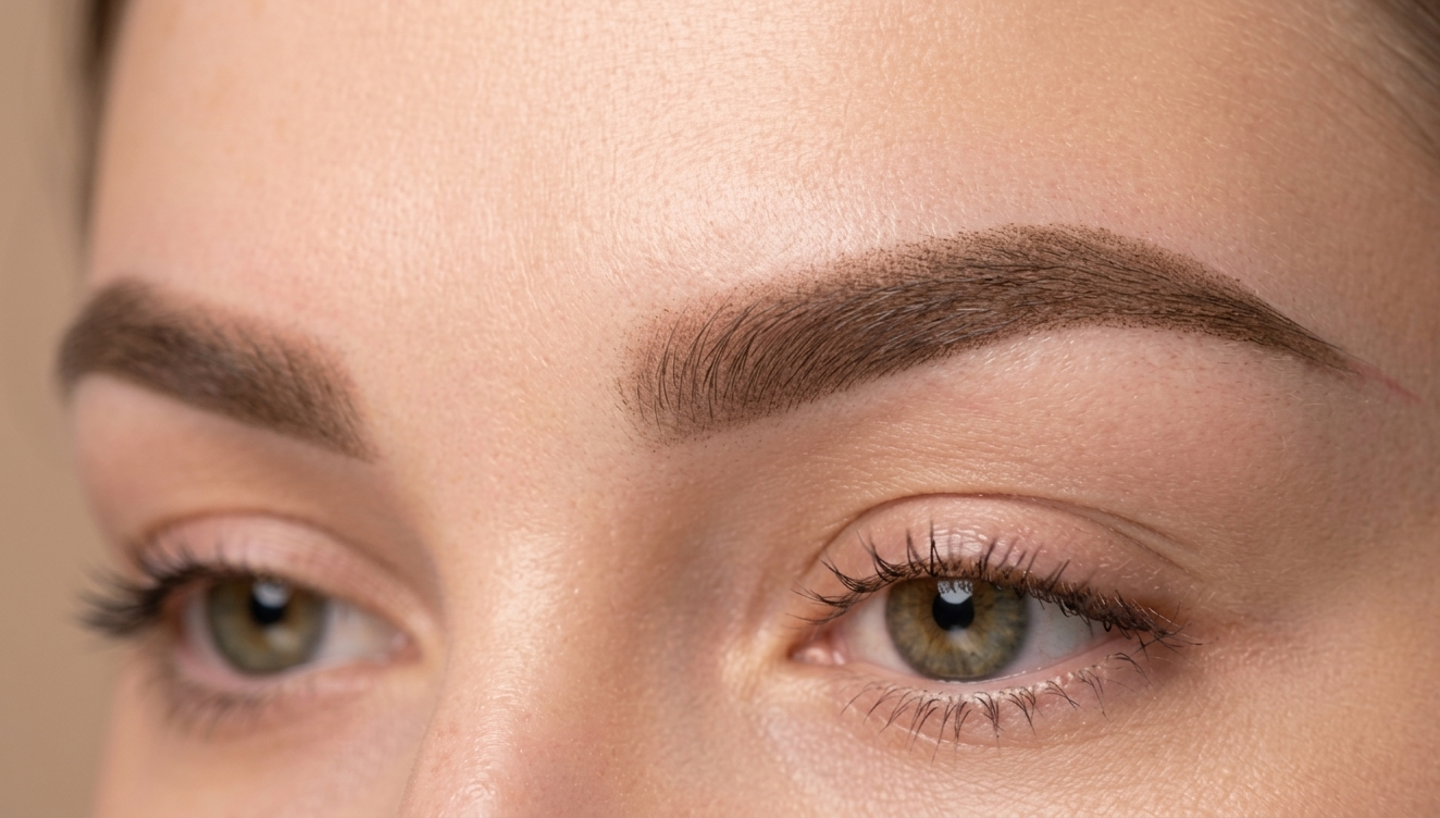 Púderes szemöldök tetoválás