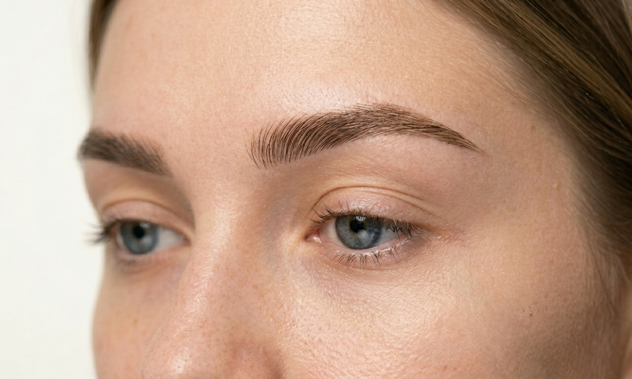 Ultra természetes szálas szemöldök tetoválás